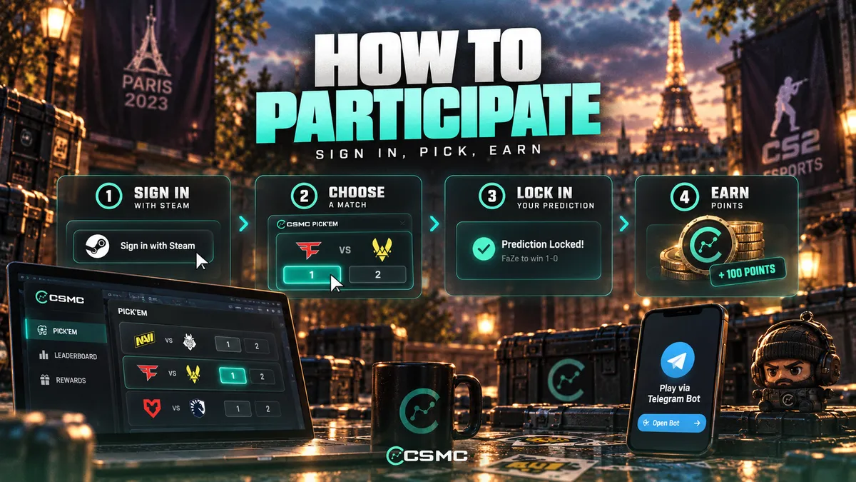 Introducing CSMarketCap Pick’Em: Predict CS2 Matches, Earn Points & Win Skins
