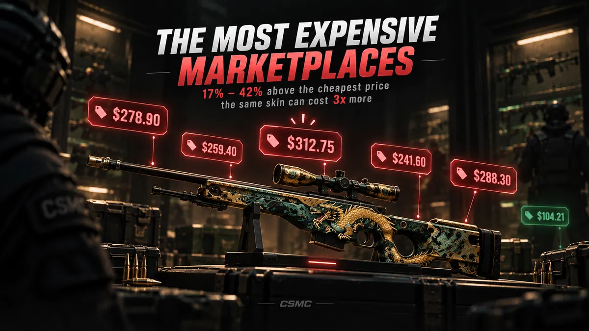 We Ranked 31 CS2 Marketplaces by How Much They Overcharge. Steam Came Last.