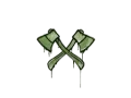 Sealed Graffiti | X-Axes (Battle Green) category item