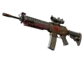 Souvenir SG 553 | Berry Gel Coat (Battle-Scarred) skin