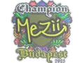 Sticker | mezii (Embroidered, Champion) | Budapest 2025