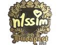 Sticker | n1ssim (Gold) | Budapest 2025