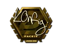 Sticker | k0nfig (Gold) | London 2018