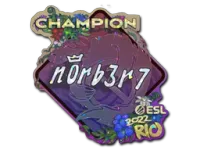 Sticker | n0rb3r7 (Glitter, Champion) | Rio 2022