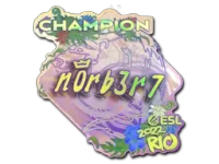 Sticker | n0rb3r7 (Holo, Champion) | Rio 2022