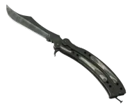 ★ Butterfly Knife | Black Laminate (Battle-Scarred)