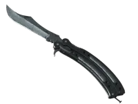 Butterflymesser (★) | Damaszener Stahl (Abgenutzt) skin