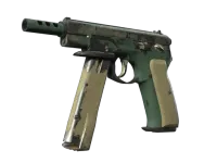 CZ75-Auto | Zielona krata (po ciężkich walkach) skin