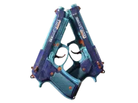 StatTrak™ Dual Berettas | Hydro Strike (Battle-Scarred)