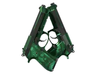 Dual Berettas | Polished Malachite (Minimal Wear)
