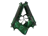 Dual Berettas | Polished Malachite (Well-Worn)