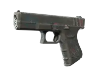 Glock-18 | Cyjanowe graffiti (po ciężkich walkach) skin