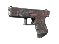 Glock-18 | Cyjanowe graffiti (mocne zużycie) skin