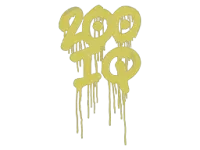Förseglad graffiti | 200 IQ (Spårljusgul) skin
