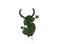 Zalakowane graffiti | Błyskotka (bitewna zieleń) skin