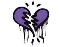Zalakowane graffiti | Złamane serce (potworna purpura) skin