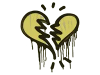 Grafiti precintado | Corazón roto (amarillo pollo) skin