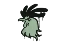 Zalakowane graffiti | Kogucik (pieniężna zieleń) skin