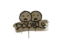 Zalakowane graffiti | Dwa trupy (pustynny brąz) skin