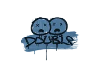 Zalakowane graffiti | Dwa trupy (monarszy błękit) skin