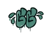 Zalakowane graffiti | GGWP (żabia zieleń) skin