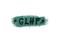 Zalakowane graffiti | GLHF (żabia zieleń) skin