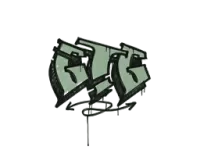 Zalakowane graffiti | GTG (pieniężna zieleń) skin