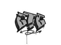 Zalakowane graffiti | GTG (biel żarłacza) skin