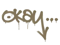 Zalakowane graffiti | Okej (pustynny brąz) skin