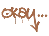 Zalakowane graffiti | Okej (tygrysi pomarańcz) skin
