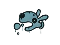 Zalakowane graffiti | Psiak (pastelowy błękit) skin