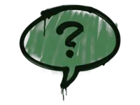 Grafiti precintado | Signo de interrogación (verde jungla) skin