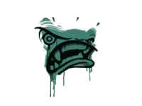 Zalakowane graffiti | Furiat (żabia zieleń) skin