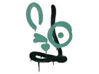 Zalakowane graffiti | Odrzut AUG (żabia zieleń) skin