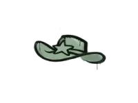 Zalakowane graffiti | Szeryf (pieniężna zieleń) skin