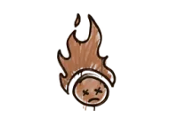 Zalakowane graffiti | Spalony (tygrysi pomarańcz) skin
