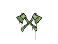 Запечатанный граффити | Скрещённые топоры (Боевой зелёный) skin