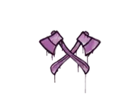 Запечатанный граффити | Скрещённые топоры (Взрывной розовый) skin