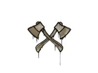 封装的涂鸦 | 双斧 (灰褐) skin
