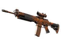 SG 553 | Basket Halftone (Com Muito Uso) skin