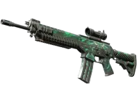 SG 553 | Dragon Tech (Battle-Scarred)