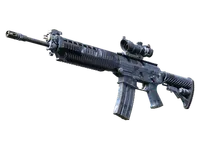 SG 553 | Night Camo (mocne zużycie) skin
