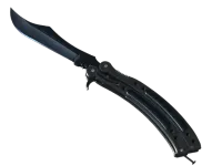 StatTrak™ Cuchillo Mariposa ★ | Azul metalizado (Bastante desgastado) skin