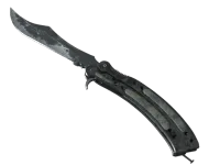 ★ StatTrak™ Butterfly Knife | Night (Battle-Scarred) skin