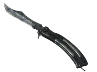 StatTrak™ Nóż motylkowy (★) | Śniedź (po ciężkich walkach) skin
