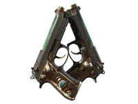 StatTrak™ Dual Berettas | Angel Eyes (Well-Worn) skin