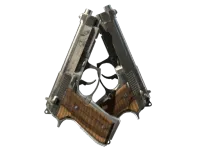 StatTrak™ Dual Berettas | Black Limba (Battle-Scarred) skin