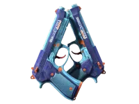 Dual Berettas (StatTrak™) | Hydro Strike (Com Pouco Uso) skin