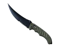 ★ StatTrak™ Flip Knife | Blue Steel (Battle-Scarred) skin