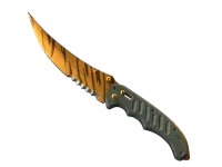 ★ StatTrak™ Flip Knife | Tiger Tooth (Minimal Wear)